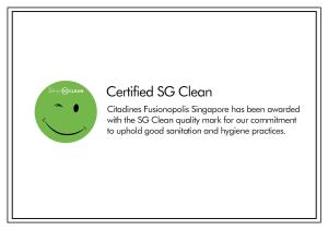 Citadines Fusionopolis Singapore的证书、奖牌、标识或其他文件