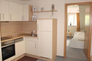 Kuchyň nebo kuchyňský kout v ubytování Wildwasser Appartement