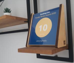 Certifikát, hodnocení, plakát nebo jiný dokument vystavený v ubytování Jono kalnelis Apartments