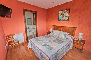 Cama o camas de una habitación en Hotel Rural Pajarapinta
