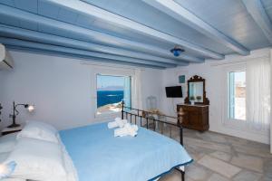 Letto o letti in una camera di Villa Boufla