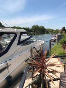 ENTIRE HEATED LUXURY YACHT on private Island WIFI sleeps up to 4 Adults or Adults with children over 2 years old HEATHROW THORPE PARK LEGOLAND ASCOT RACES SAVILLE GARDENS LONDON