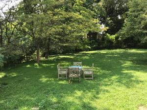 A garden outside Newly renovated, large one bedroom guest suite close to Washington DC in a quiet neighborhood
