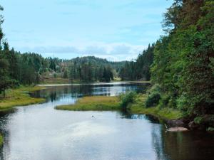 a river with trees on both sides of it at Holiday Home Øygårdsheia - SOO615 by Interhome in Grimstad