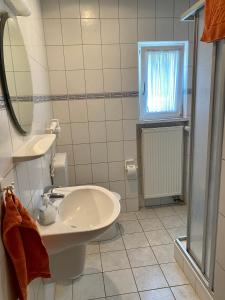 Kylpyhuone majoituspaikassa Bergwelt Braunlage