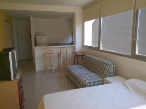 Il comprend un salon avec un canapé et une cuisine. dans l'établissement SOLAR DEL ABASTO, à Buenos Aires
