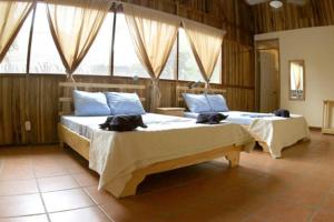 Postel nebo postele na pokoji v ubytování Turtle Beach Lodge