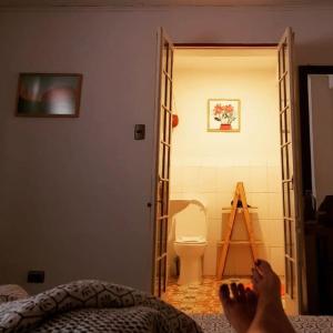 Cama ou camas em um quarto em Eco-Hostal Tambo Verde