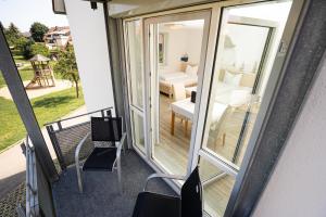 Balkón nebo terasa v ubytování Hotel Volapük