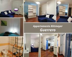 a collage of photos of a living room at Affittacamere Guerrero Rooms in Trieste