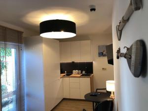 Televízia a/alebo spoločenská miestnosť v ubytovaní Villa Julius Sopot