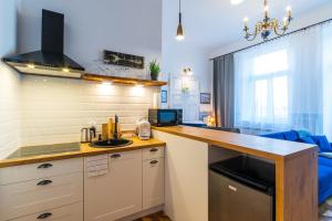 Kuchyňa alebo kuchynka v ubytovaní Apartamenty Rejtana
