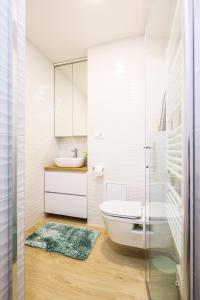 Koupelna v ubytování Sea view apartment in the city center with free parking