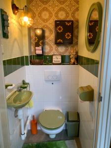 Et badeværelse på Retro-huisje GoedFout