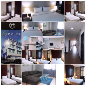 Postel nebo postele na pokoji v ubytování Ginasuite Kompleks27 Hotel