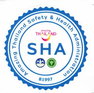 a badge of the shaarma safety and health logo at Sugar Palm Grand Hillside - SHA Plus in Kata Beach