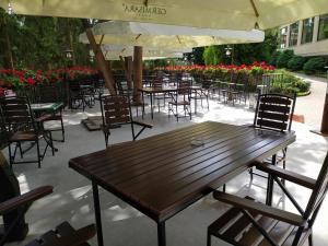 Un patio sau altă zonă în aer liber la Hotel Germisara