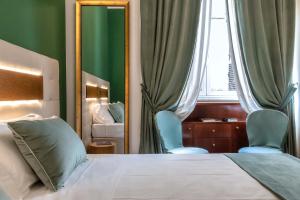 Uma cama ou camas num quarto em Hotel Paba