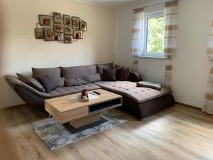 Posezení v ubytování Ferienhaus Feil