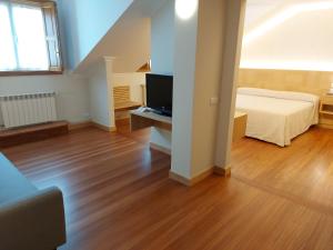 Telewizja i/lub zestaw kina domowego w obiekcie Hotel - Restaurante Casa Rosita