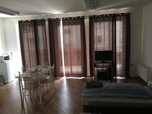 Televízia a/alebo spoločenská miestnosť v ubytovaní Kondé Apartments B