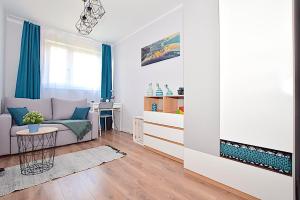 Łóżko lub łóżka w pokoju w obiekcie Apartament nad Strugą