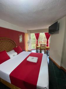 Postel nebo postele na pokoji v ubytování Hotel Alameda