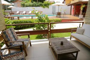 Balkón nebo terasa v ubytování Cores do Arraial Residence Hotel
