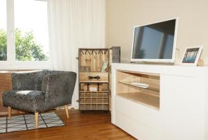 TV a/nebo společenská místnost v ubytování Haus Bregenz Apartment Bodensee