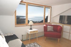 TV a/nebo společenská místnost v ubytování Haus Bregenz Apartment Bodensee
