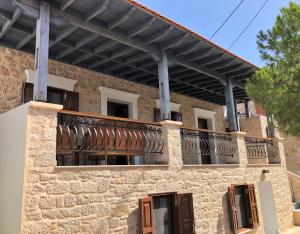 Balkón nebo terasa v ubytování Stone House Halki