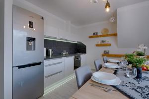 Kuchyňa alebo kuchynka v ubytovaní Apartament Góralska Ostoja prywatne wejście widok na Tatry