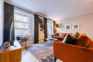 Posezení v ubytování Glasgow Central Luxury Apartment