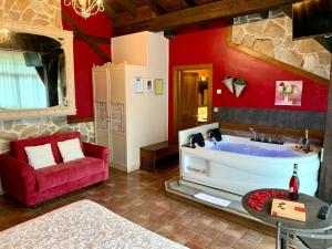 Cama o camas de una habitación en Akla La Casa Del Puente