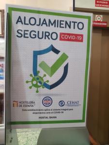Certifikát, hodnocení, plakát nebo jiný dokument vystavený v ubytování Hostal Bahía