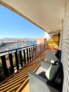 Balkon oz. terasa v nastanitvi Sea and Mountain View Apartments