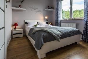 Postel nebo postele na pokoji v ubytování Apartamenty Izerskie