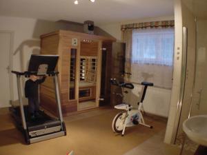 Fitness centrum a/nebo fitness zařízení v ubytování Schattaugut