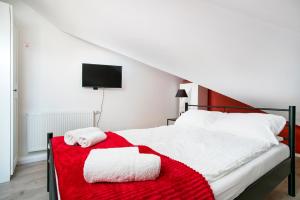 Łóżko lub łóżka w pokoju w obiekcie Apartment Zamojska 8 - Apartamenty GKM Lublin