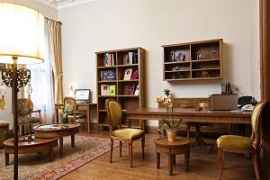 an office with a desk and chairs and a table at Celine Hotel - Ottoman Mansion in Istanbul