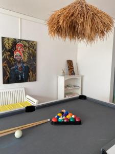 Biliár nebo kulečník v ubytování Gite Grenadille Martinique