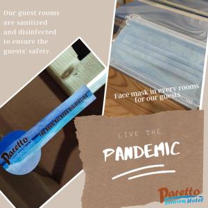 a picture of a box with a toothbrush and a wrapper at Paretto Seaview Hotel in Pantai Cenang