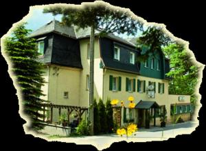 a large building with a tree in front of it at Zur Edlen Krone in Neuhausen