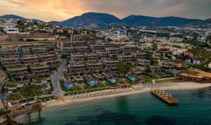 an aerial view of a resort on the beach at Kaya Palazzo Resort & Residences Le Chic Bodrum in Bodrum City