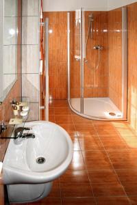 Koupelna v ubytování Wellness Hotel Hukvaldy POLOPENZE A WELLNESS V CENĚ