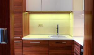 Kuchyň nebo kuchyňský kout v ubytování Apartments Athos