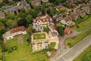 an aerial view of a large house in a city at Holm House Hotel in Cardiff
