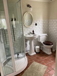 Koupelna v ubytování Thorstorps Gård B&B