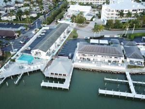an aerial view of a marina with a house at The BoatHouse in Marco Island