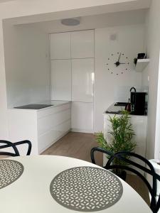 Kuchyňa alebo kuchynka v ubytovaní Apartamenty Sunrise Kolobrzeg Podczele